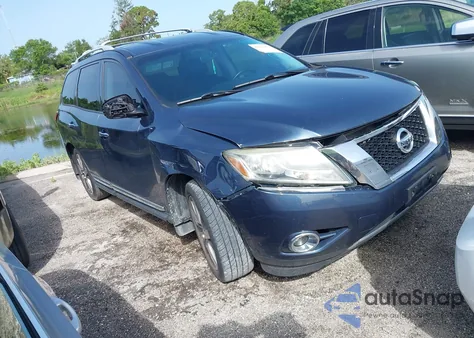 2014 Nissan Pathfinder Platinum z USA, uszkodzony, nr VIN 5N1AR2MMXEC691638